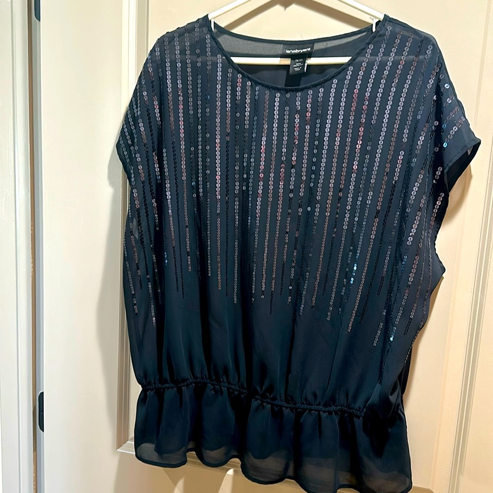 Top from Lane Bryant, black with sequins in a size 18/20.